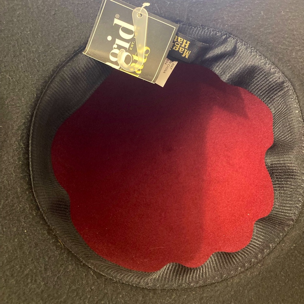 Magid Hats - Women’s black and burgundy hat. - Picture 3 of 6